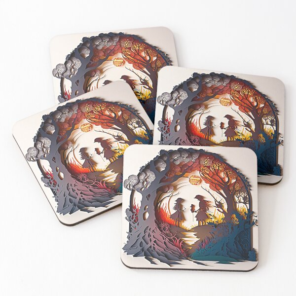 Item preview, 3D Effect Papercut Art - Fairytale Scene designed and sold by TheArtfulAI.