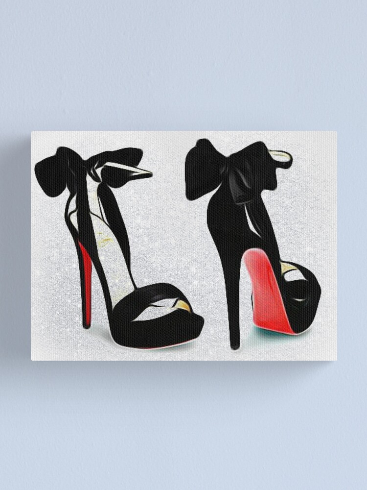 canvas high heels