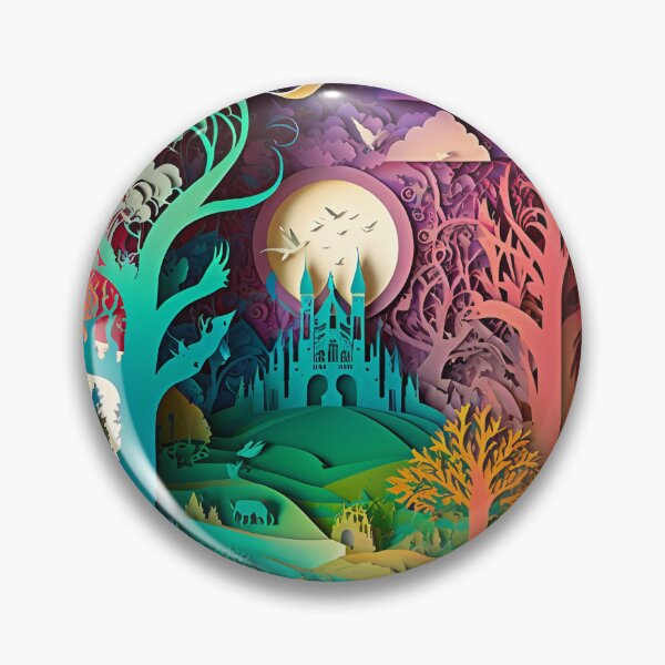 Item preview, 3D Effect Papercut Art - Fairytale Scene designed and sold by TheArtfulAI.