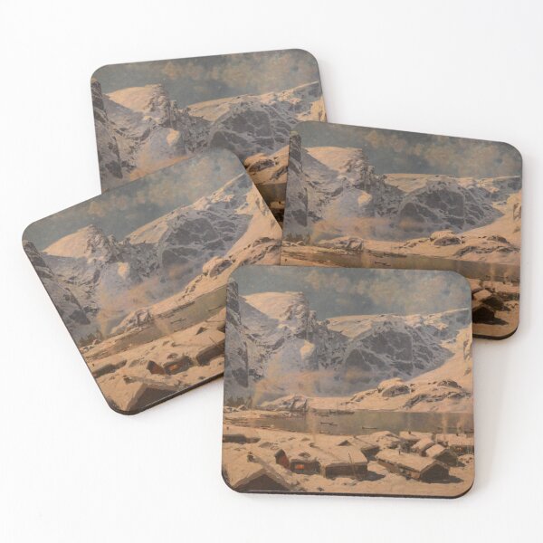 Item preview, Winter scenery - Winter, Reindeer in Lofoten by Otto Sinding designed and sold by AR-shop.