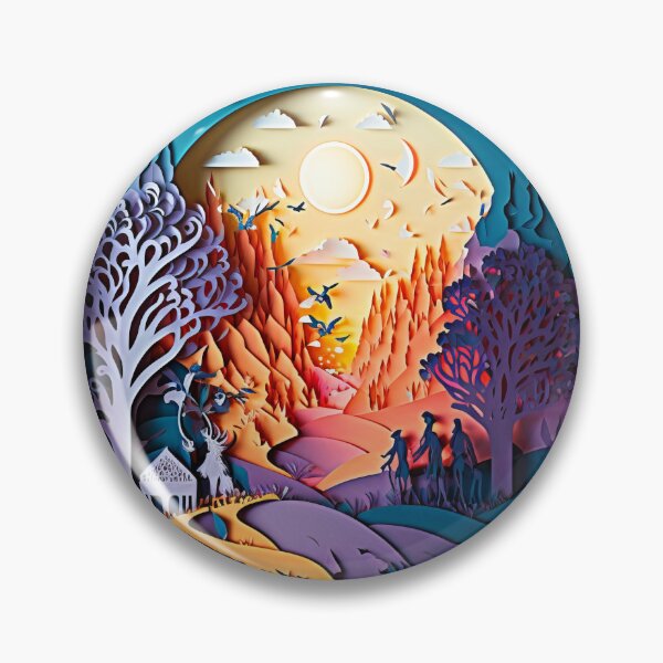 Item preview, 3D Effect Papercut Art - Fairytale Scene designed and sold by TheArtfulAI.