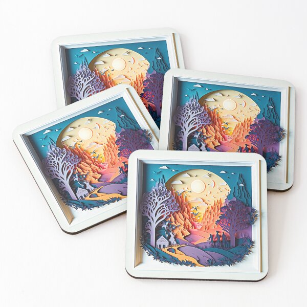 Item preview, 3D Effect Papercut Art - Fairytale Scene designed and sold by TheArtfulAI.