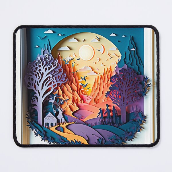 Item preview, 3D Effect Papercut Art - Fairytale Scene designed and sold by TheArtfulAI.