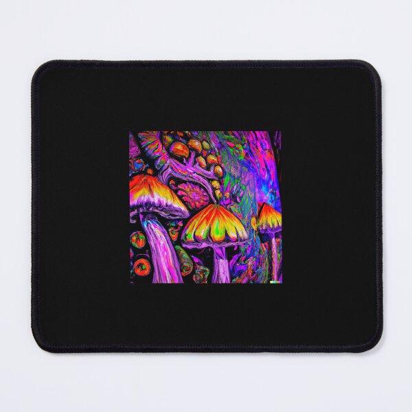 Item preview, Oil Paint Trippy Wall Art Tapestry - UV Reactive Mushroom Psychedelic Wall Hanging Blacklight Backdrop Art Decor designed and sold by majnate.