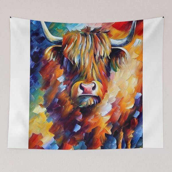 Item preview, Highland Cow Oil Painting designed and sold by StephenJSmith.