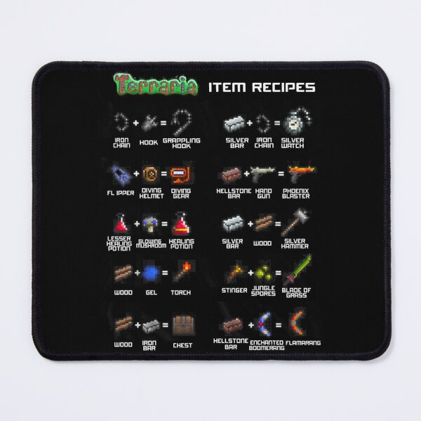 Item preview, Terraria Game All Weapons Item Recipes designed and sold by KarinaPan.