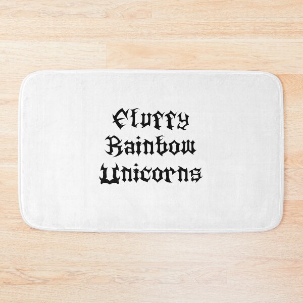 Item preview, Fluffy Rainbow Unicorns Black On White designed and sold by TheScraggyBeard.