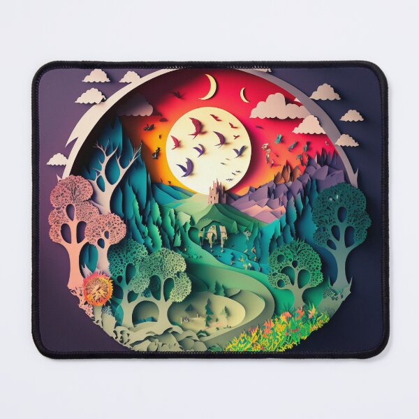 Item preview, 3D Effect Papercut Art - Fairytale Scene designed and sold by TheArtfulAI.
