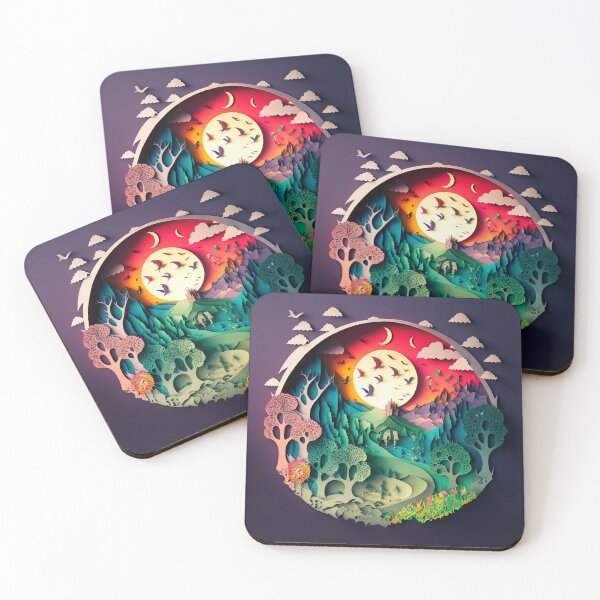 Item preview, 3D Effect Papercut Art - Fairytale Scene designed and sold by TheArtfulAI.