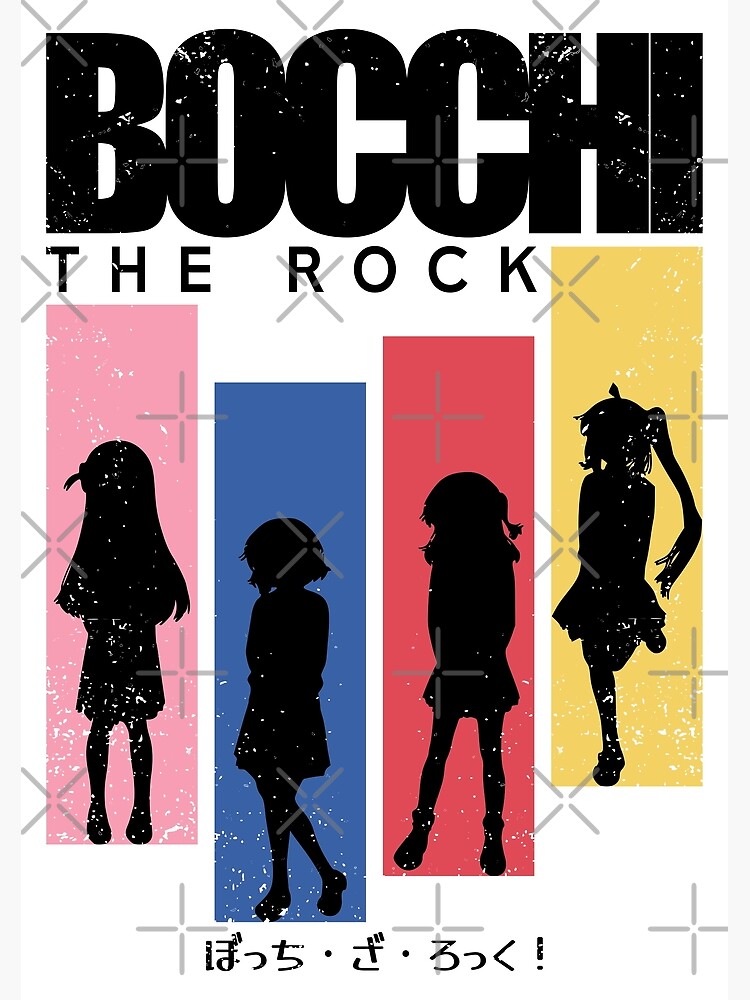 Bocchi the rock anime, All main characters: Hitori gotoh, Ryo yamada,  Ikuyo kita, Nijika ijichi, Aesthetic japan streetwear style, Distressed  white Canvas Print for Sale by Animangapoi