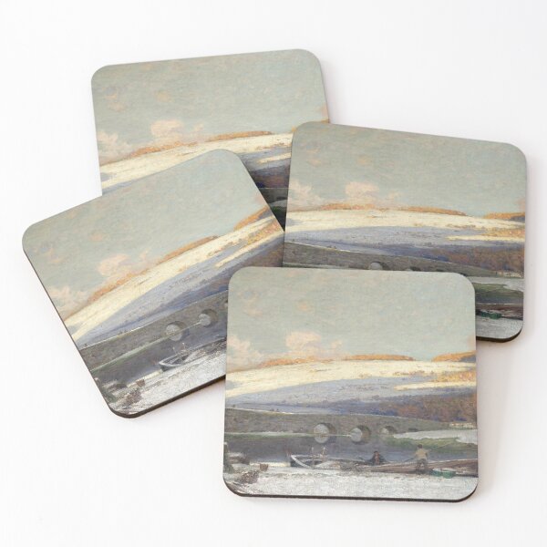 Item preview, Winter scenery - Amberpley Bridge by Alfred East designed and sold by AR-shop.