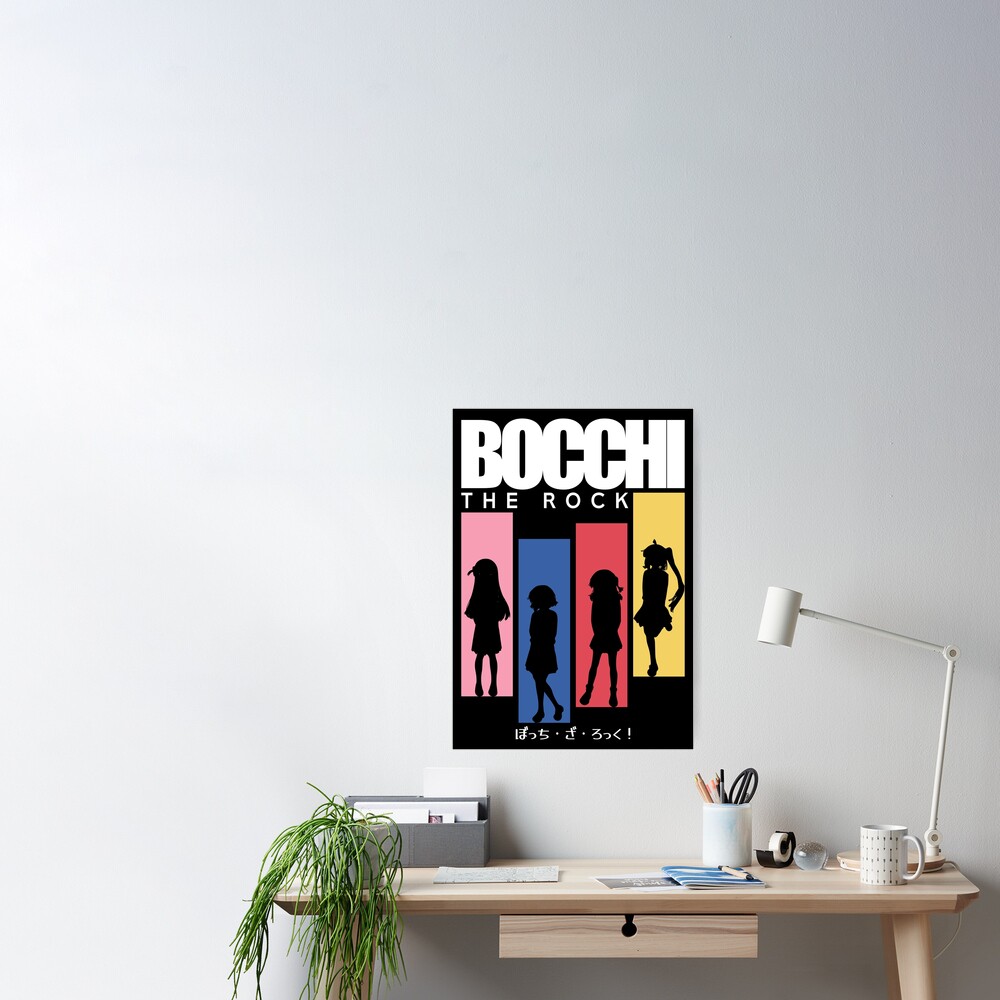 Bocchi the rock anime, All main characters: Hitori gotoh, Ryo yamada,  Ikuyo kita, Nijika ijichi, Aesthetic japan streetwear style, Clean black  Canvas Print for Sale by Animangapoi