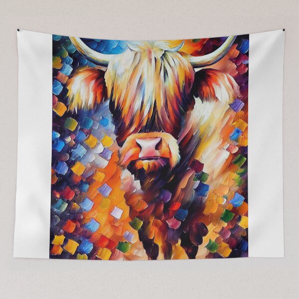 Item preview, Highland Cow Oil Painting designed and sold by StephenJSmith.