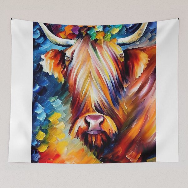 Item preview, Highland Cow Oil Painting designed and sold by StephenJSmith.