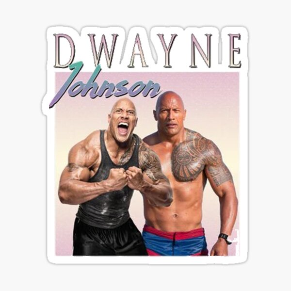 Dwayne the rock Johnson 1990's funny picture  Sticker for Sale by  nydollarslice