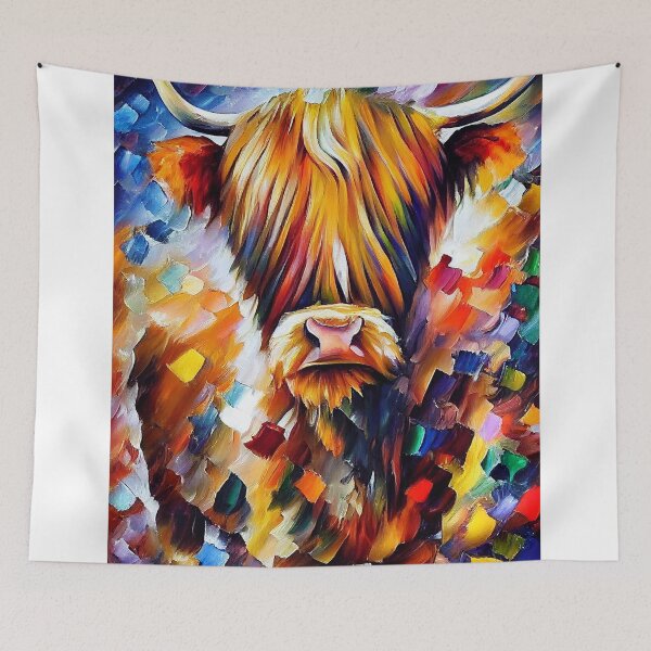 Item preview, Highland Cow Oil Painting designed and sold by StephenJSmith.
