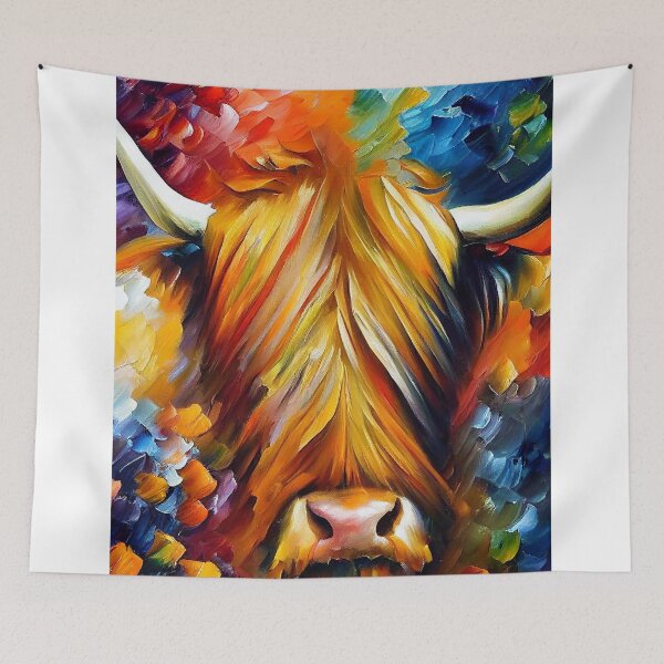 Item preview, Highland Cow Oil Painting designed and sold by StephenJSmith.