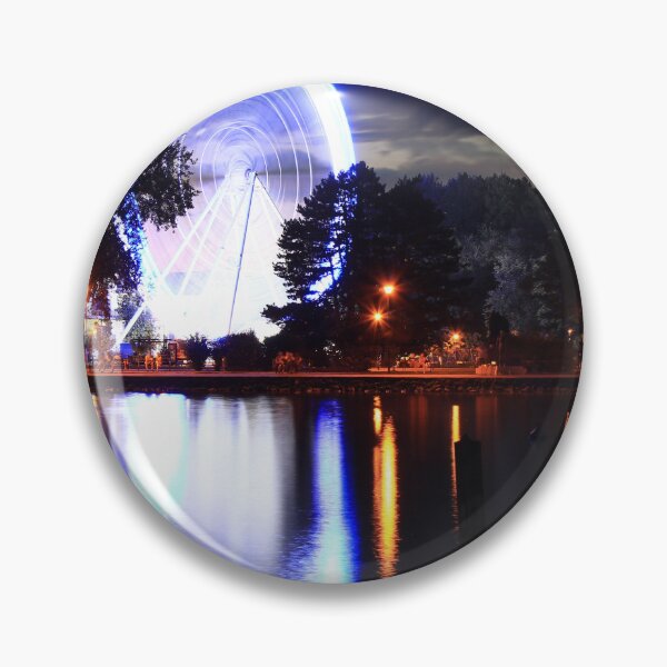 Item preview, Keszthely and Lake Balaton Hungary at Night with Ferris Wheel.  designed and sold by Angela Cini.
