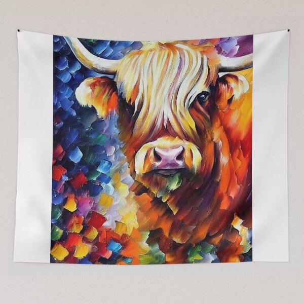 Item preview, Highland Cow Oil Painting designed and sold by StephenJSmith.