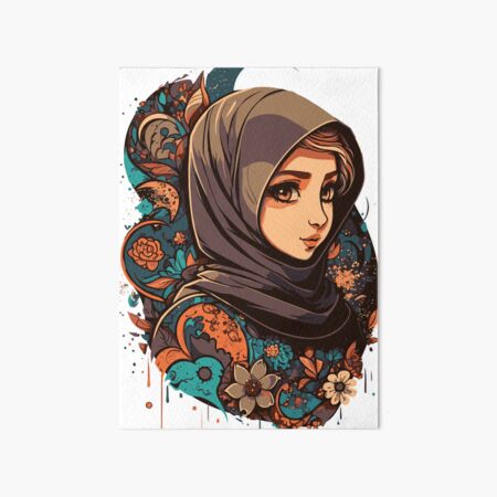 cute muslim girl Art Board Print for Sale by muslim-ah