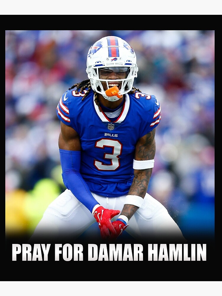 Pray for Damar Play for Damar 3 Damar Hamlin Football Flat Bill Trucker Hat