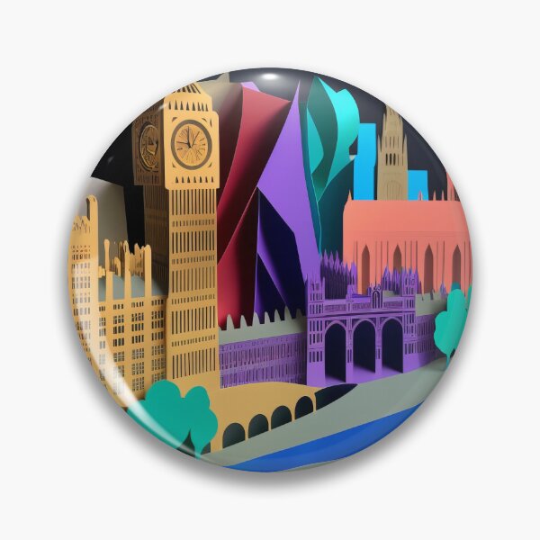 Item preview, 3D Effect Papercut Art - Cityscape Scene designed and sold by TheArtfulAI.