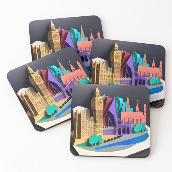 Item preview, 3D Effect Papercut Art - Cityscape Scene designed and sold by TheArtfulAI.