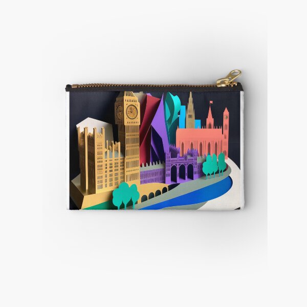 Item preview, 3D Effect Papercut Art - Cityscape Scene designed and sold by TheArtfulAI.