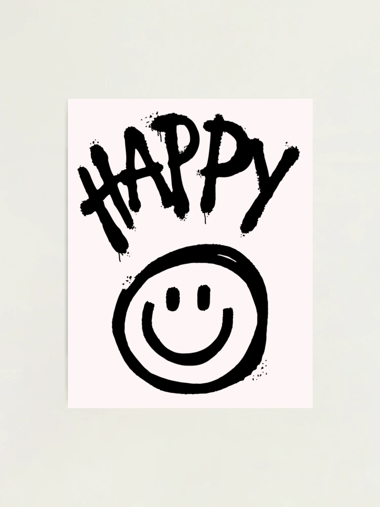 Happy Happy Smile Amazon.com: Happy Face Bumper Sticker Vinyl Decal 5