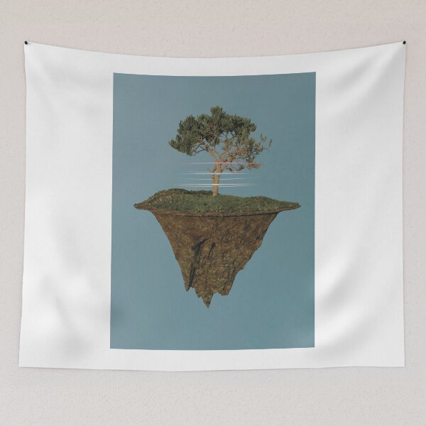 Item preview, Floating Island Day 3D Surrealism Render Artwork designed and sold by Screenpaint.