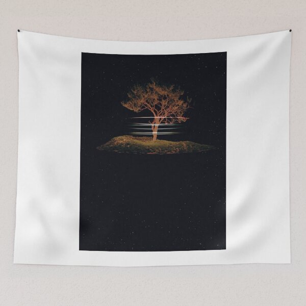 Item preview, Floating Island Night 3D Surrealism Render Artwork designed and sold by Screenpaint.