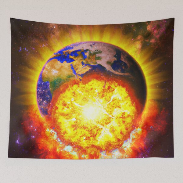 Item preview, Earth digital art with an explosion designed and sold by T-Shirt-Group.