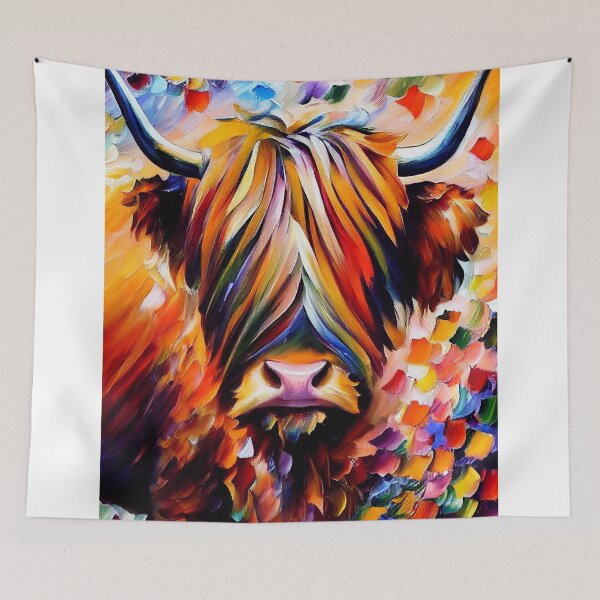 Item preview, Highland Cow Oil Painting designed and sold by StephenJSmith.