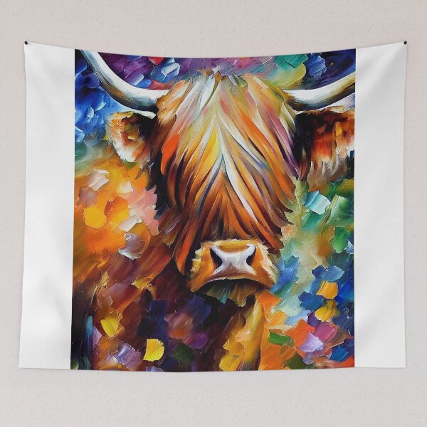 Item preview, Highland Cow Oil Painting designed and sold by StephenJSmith.