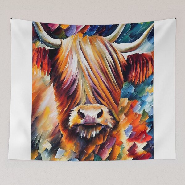 Item preview, Highland Cow Oil Painting designed and sold by StephenJSmith.