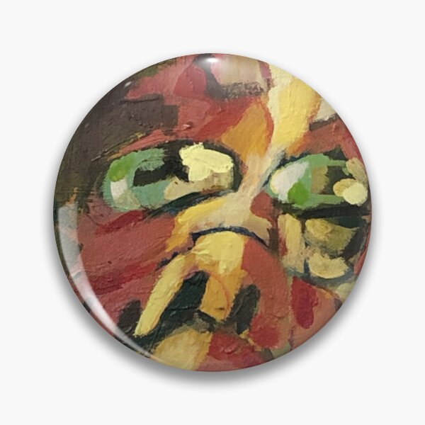 Item preview, Yellow Striped Abstract Face Original Art Painting designed and sold by Gerhi Janse van Vuuren.