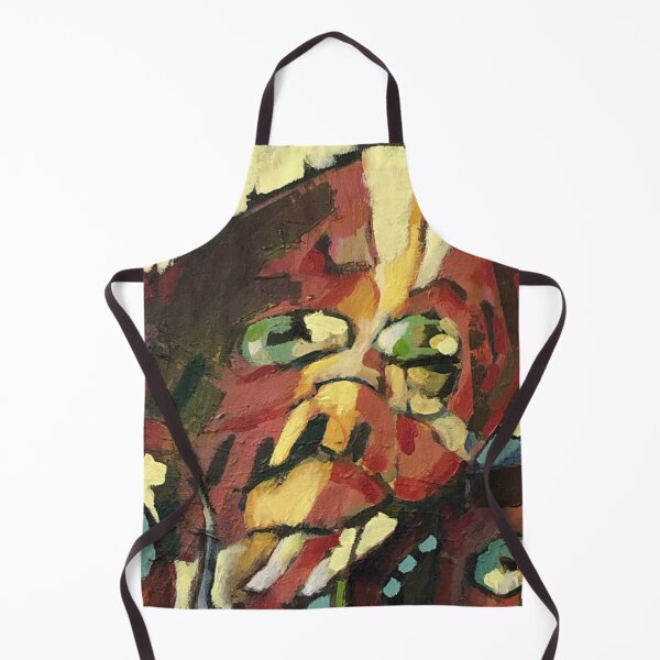 Item preview, Yellow Striped Abstract Face Original Art Painting designed and sold by Gerhi Janse van Vuuren.