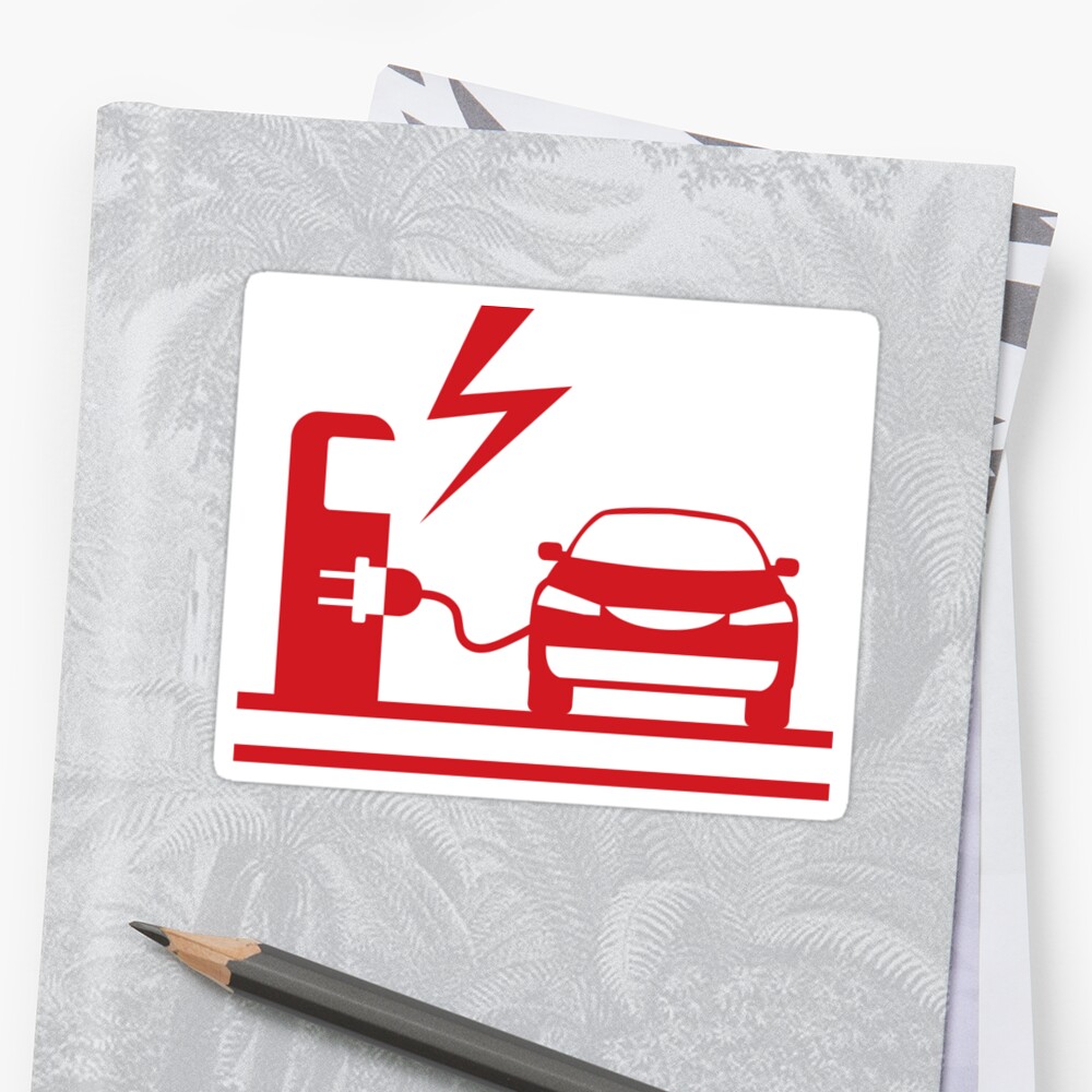 "Electric Vehicle" Sticker by vectorworks51 Redbubble