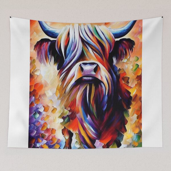 Item preview, Highland Cow Oil Painting designed and sold by StephenJSmith.