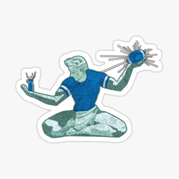 Spirit of Detroit Football Sticker