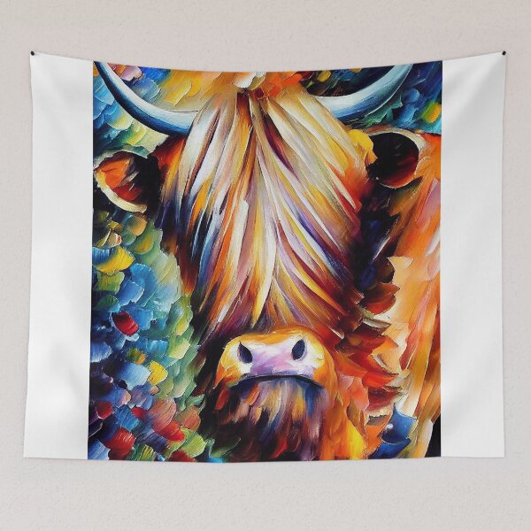 Item preview, Highland Cow Oil Painting designed and sold by StephenJSmith.