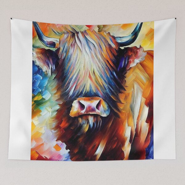Item preview, Highland Cow Oil Painting designed and sold by StephenJSmith.