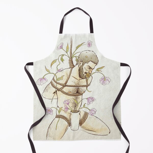 Aperçu de l'œuvre Sacs à cordon avec motifs de fleurs et de bondage Shibari Gay LGBT créée et vendue par MannequinsNSFW.