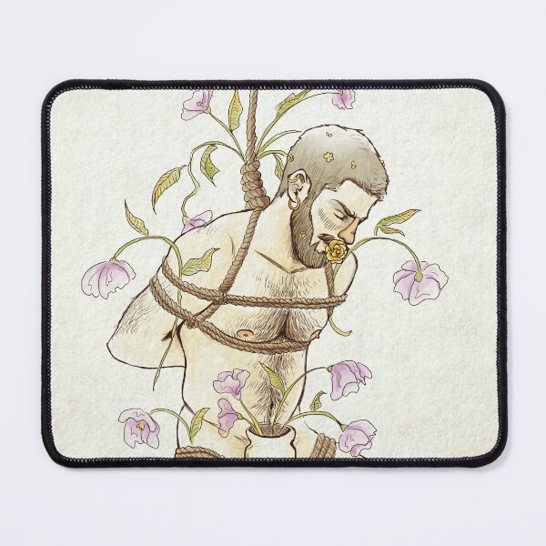 Item preview, Bondage Shibari Gay LGBT Flowers Artwork Drawstring Bags designed and sold by MannequinsNSFW.