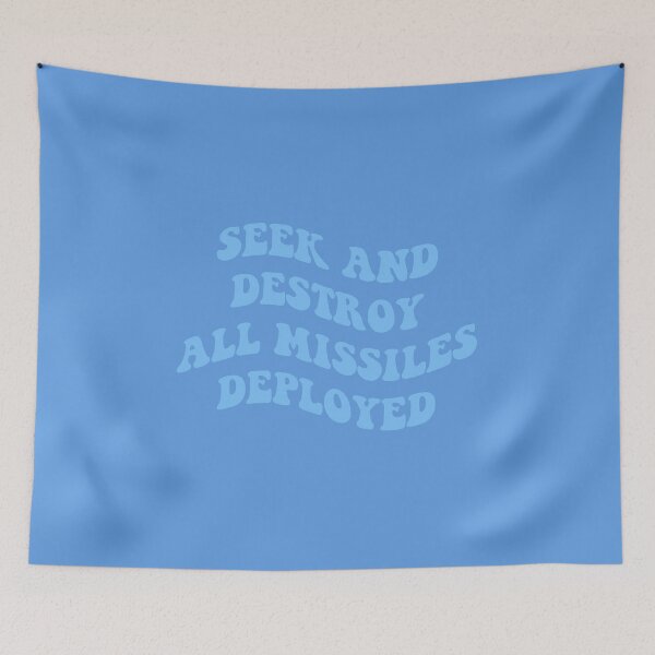 Item preview, seek and destroy all missiles deployed blue designed and sold by everything4eva.