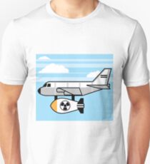 Nuclear bomb under the plane Unisex T-Shirt