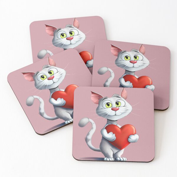Item preview, Cute Tomcat with Big Heart for Valentine's Day designed and sold by KOTOdesign.