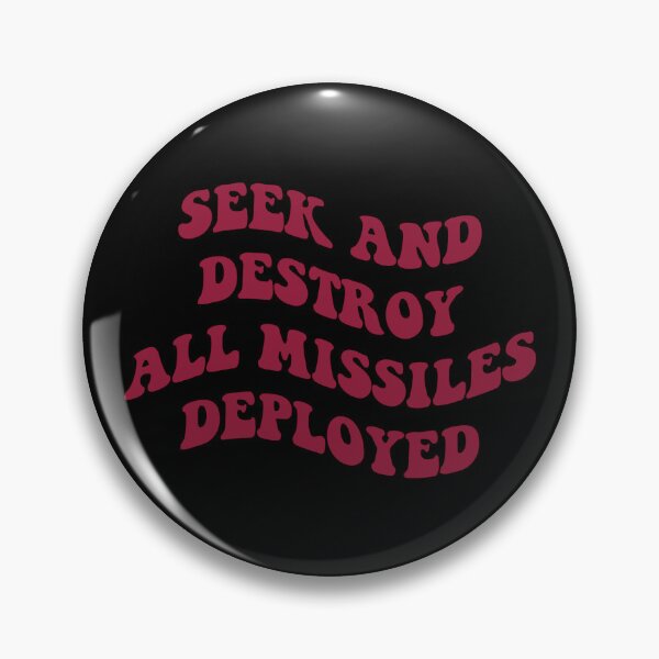 Item preview, seek and destroy all missiles deployed red designed and sold by everything4eva.