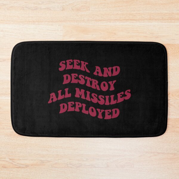 Item preview, seek and destroy all missiles deployed red designed and sold by everything4eva.
