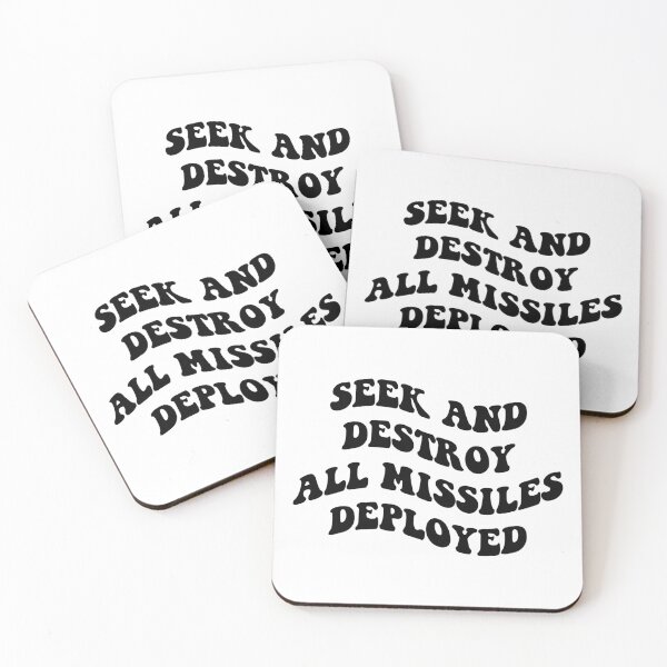 Item preview, seek and destroy all missiles deployed black designed and sold by everything4eva.
